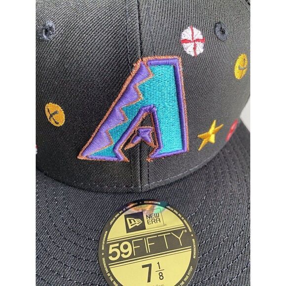 New Era Arizona Diamondbacks Hat Cooperstown Collection Black Sz 7 1/8 NEW - Picture 4 of 15
